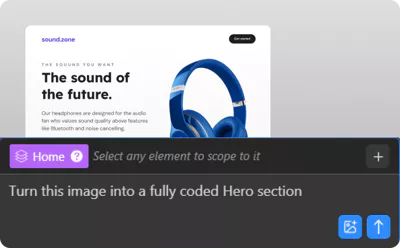 Design to code customize